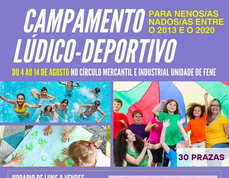 Inscricións no Campamento Lúdico-Deportivo do Concello de Fene